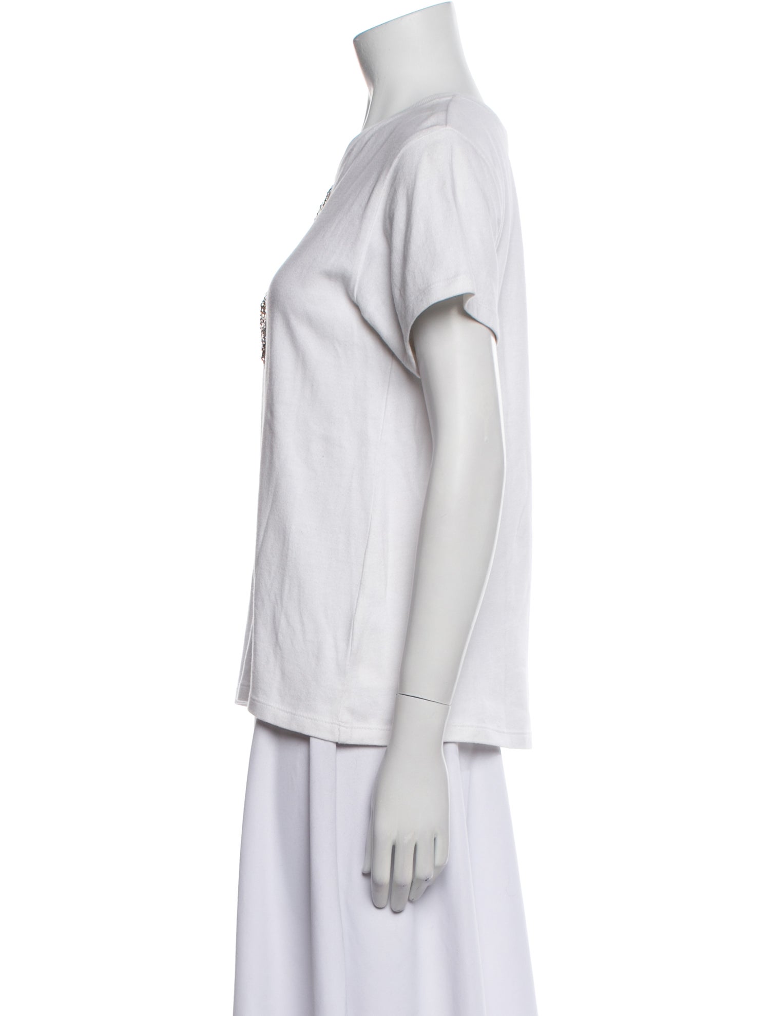 Retrofête Graphic Print Bateau Neckline T-Shirt