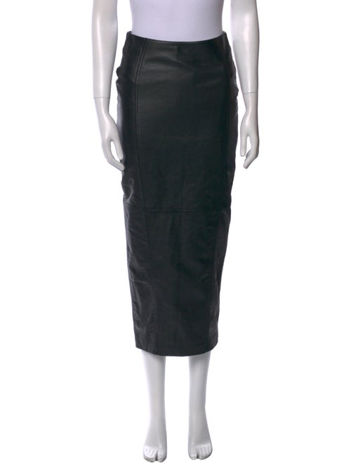 Retrofête Leather Midi Length Skirt