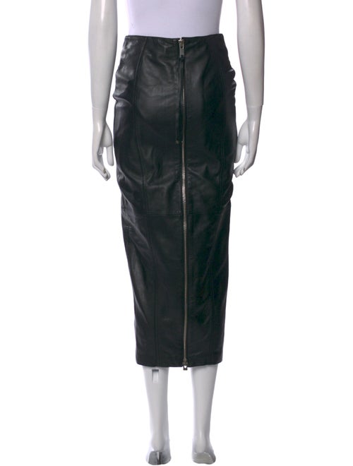 Retrofête Leather Midi Length Skirt