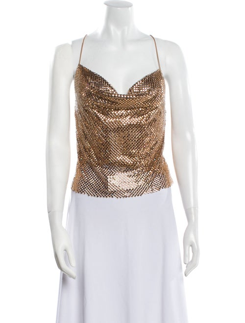 Retrofête Cowl Neck Sleeveless Crop Top