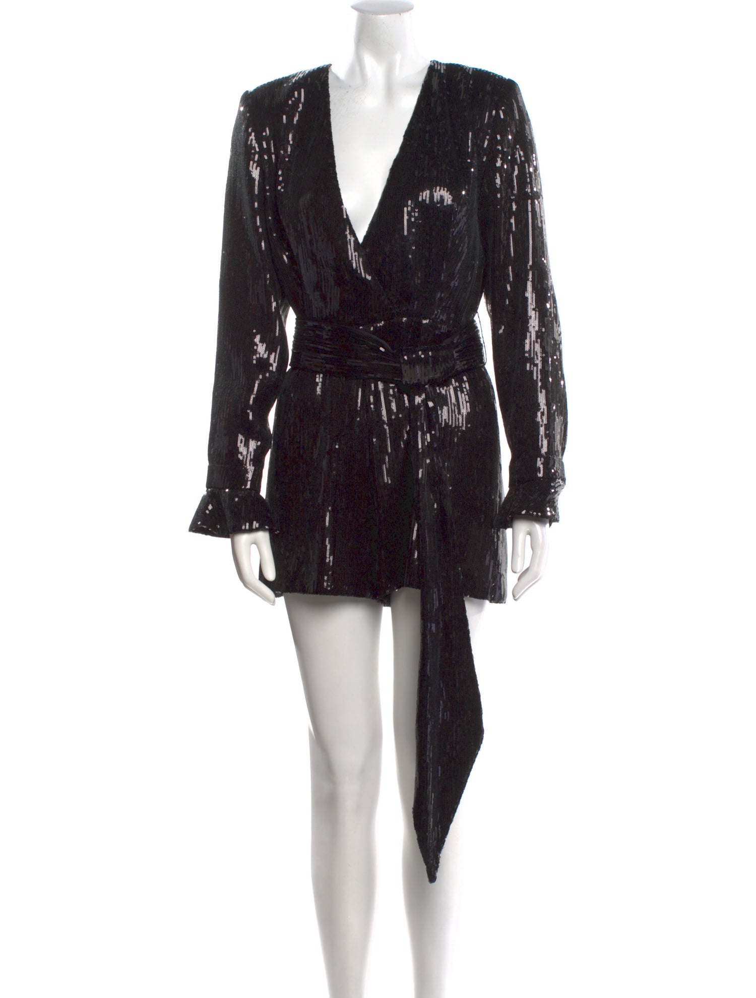 Retrofête Patterned V-Neck Romper