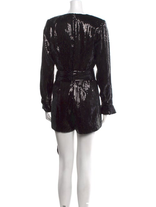 Retrofête Patterned V-Neck Romper