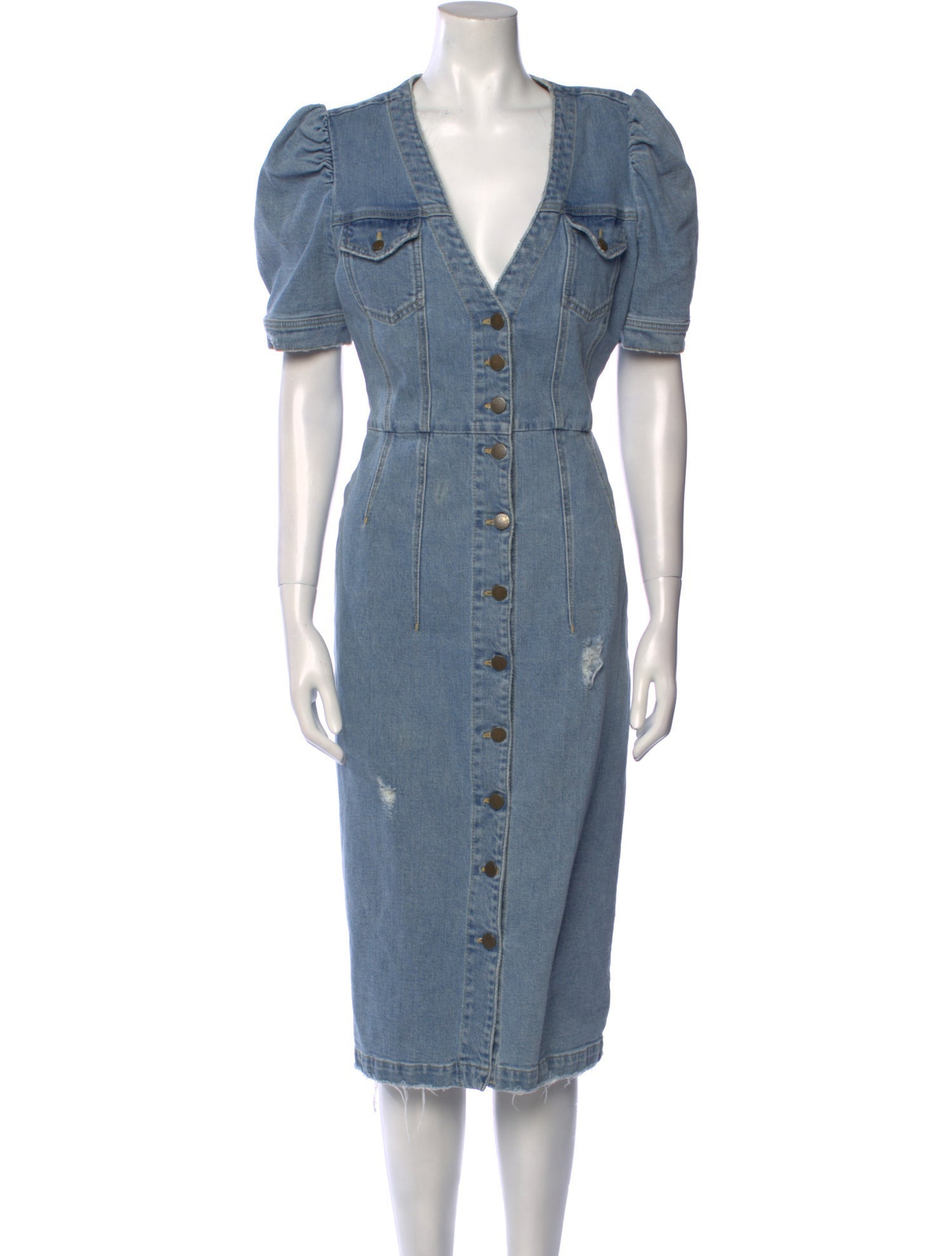 Retrofête V-Neck Midi Length Dress