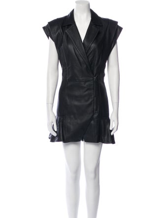 Retrofête Leather Mini Dress