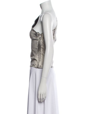 Retrofête One-Shoulder Three-Quarter Sleeve Crop Top