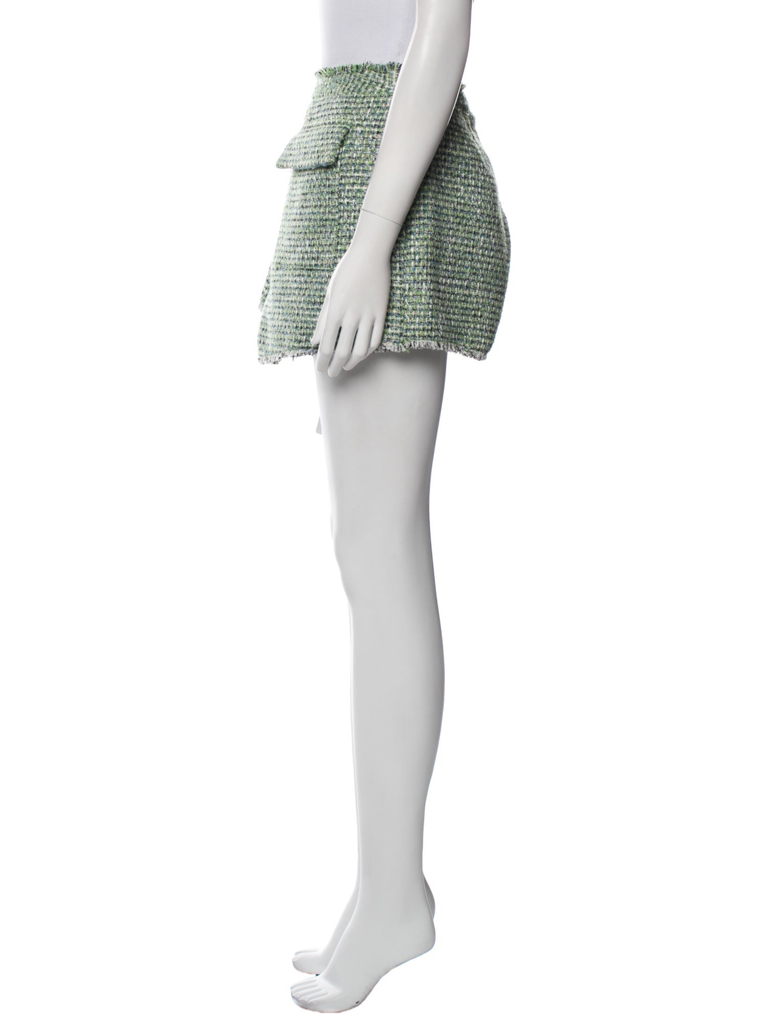 Self-Portrait Tweed Pattern Mini Shorts w/ Tags