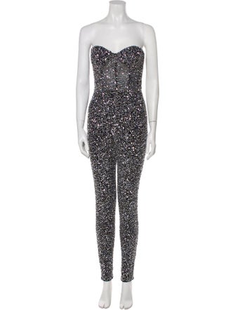 Retrofête Printed Strapless Jumpsuit