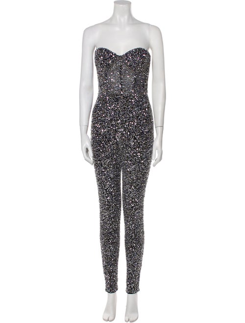 Retrofête Printed Strapless Jumpsuit