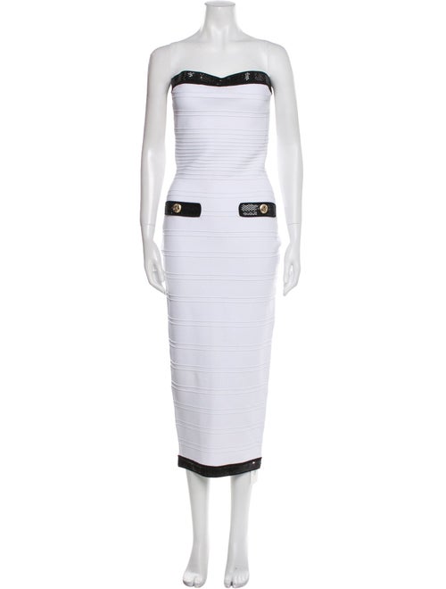 Retrofête Strapless Midi Length Dress