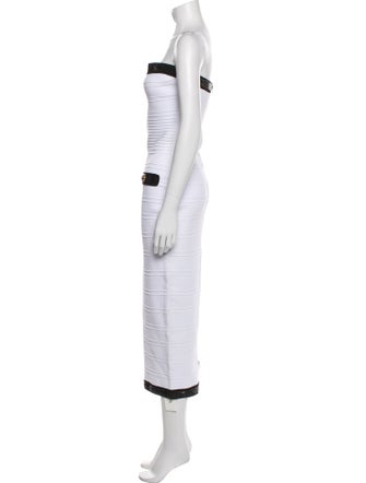 Retrofête Strapless Midi Length Dress