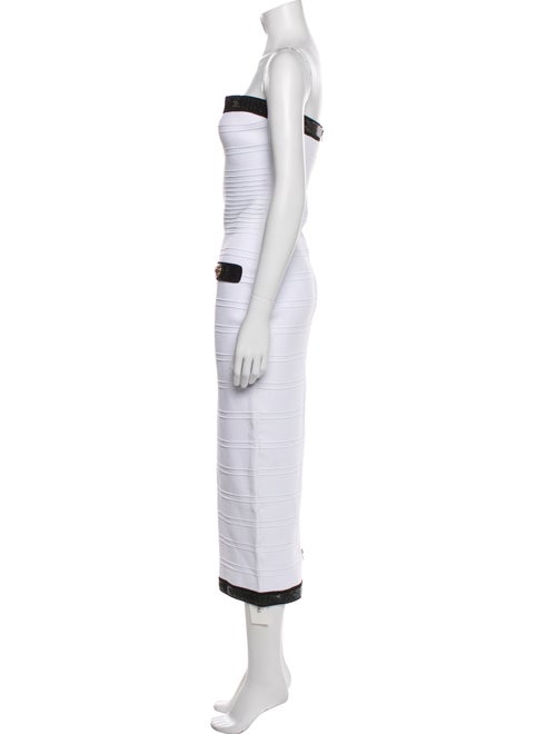 Retrofête Strapless Midi Length Dress