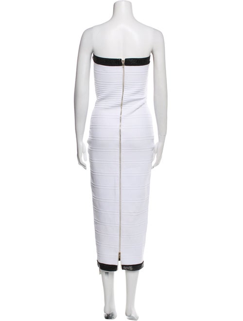 Retrofête Strapless Midi Length Dress