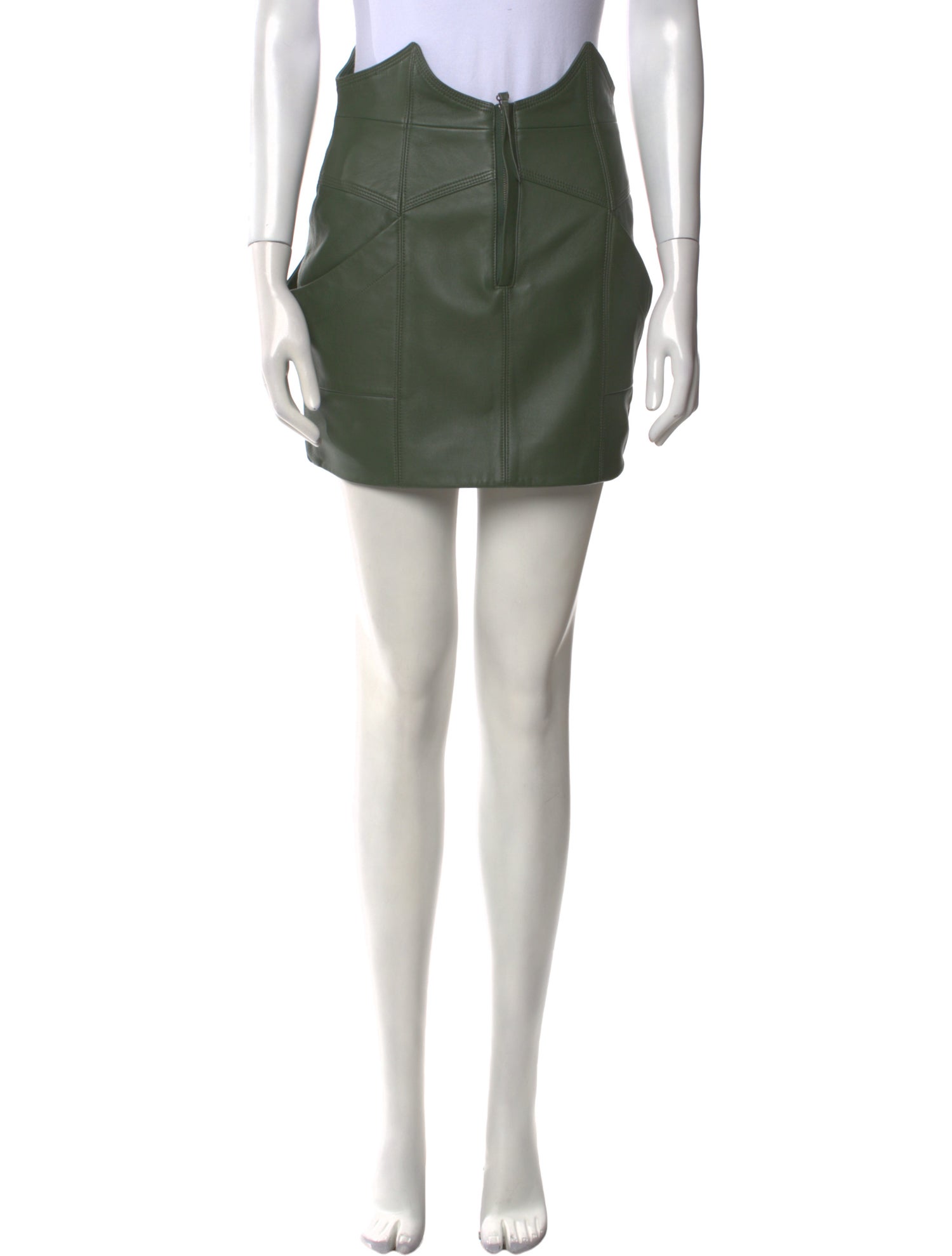 Retrofête Lamb Leather Mini Skirt w/ Tags