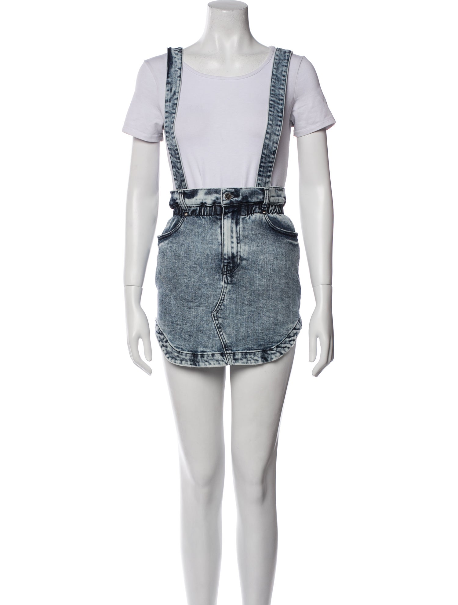 Retrofête Distressed Accents Knee-Length Skirt