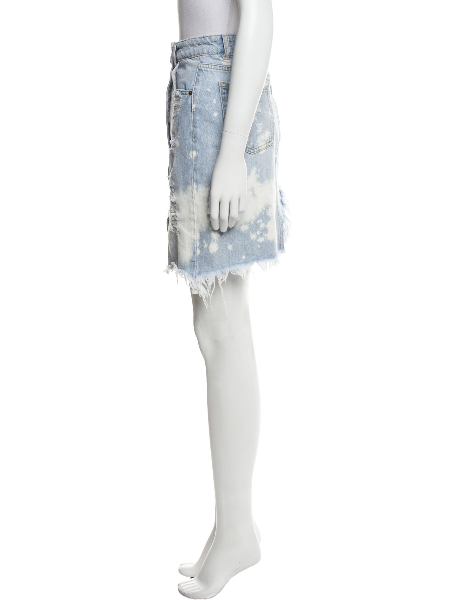 Retrofête Distressed Accents Mini Skirt