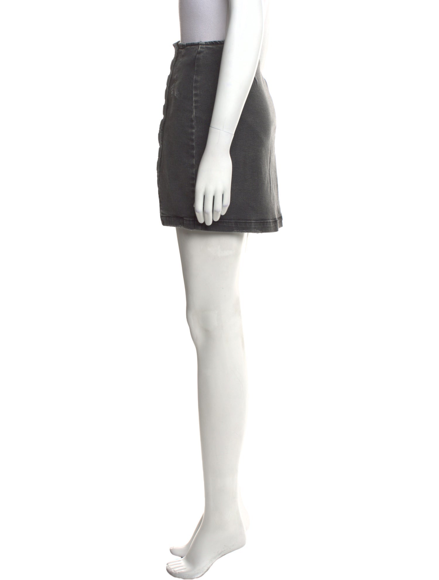 Retrofête Distressed Accents Mini Skirt