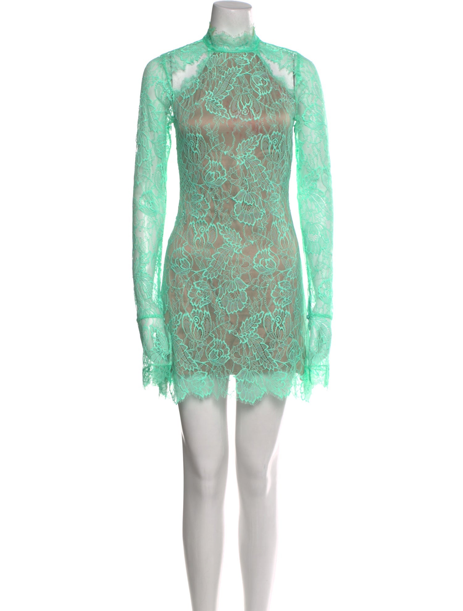 Retrofête Lace Pattern Mini Dress