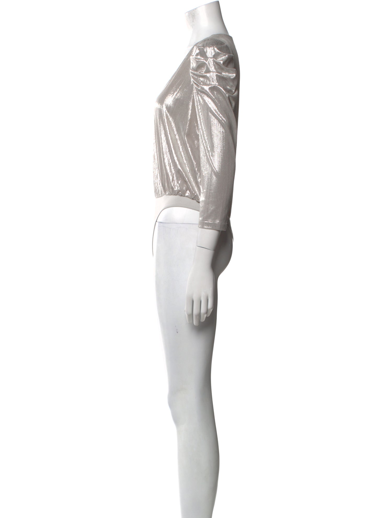 Retrofête Plunge Neckline Three-Quarter Sleeve Bodysuit