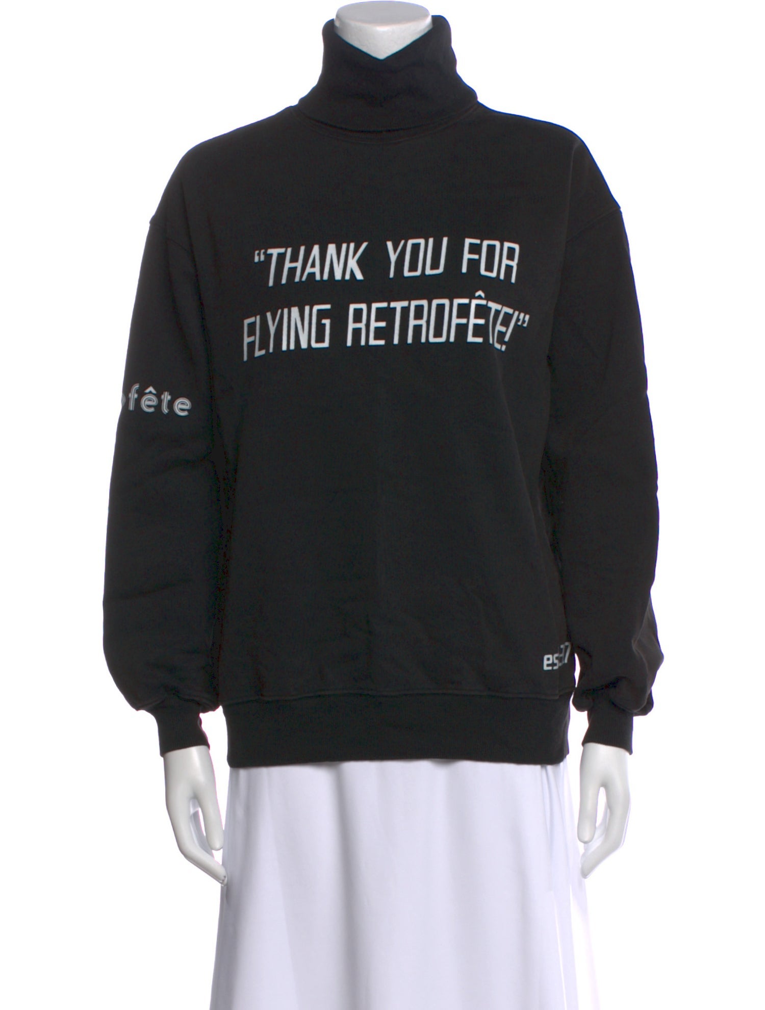 Retrofête Graphic Print Turtleneck Sweater
