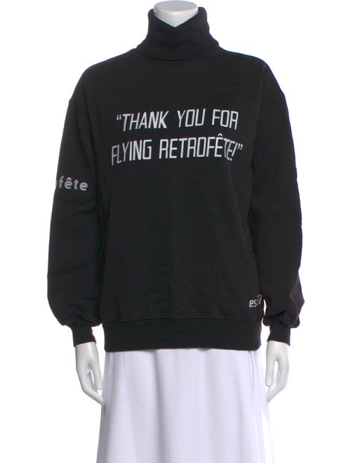 Retrofête Graphic Print Turtleneck Sweater