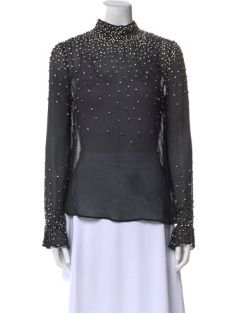 Retrofête Silk Printed Blouse