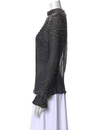 Retrofête Silk Printed Blouse