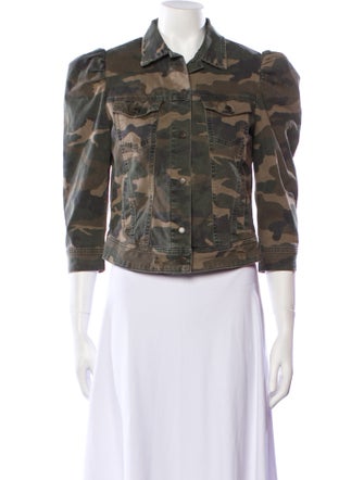 Retrofête Camouflage Print Denim Jacket