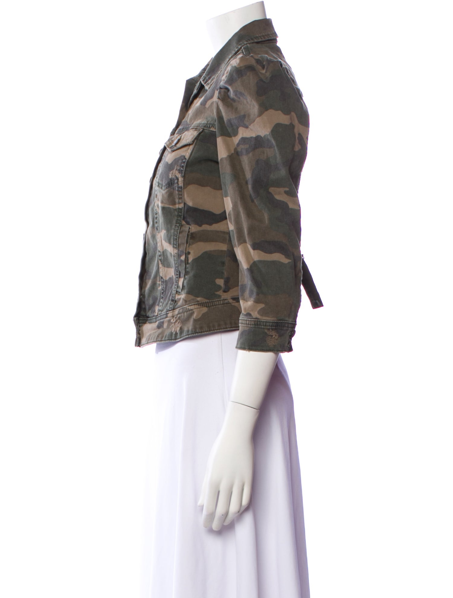 Retrofête Camouflage Print Denim Jacket
