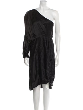 Retrofête Silk Knee-Length Dress