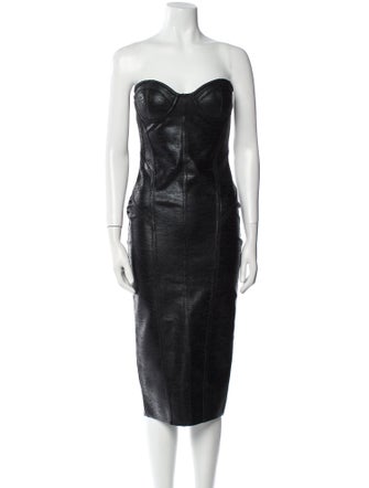 Retrofête Strapless Knee-Length Dress