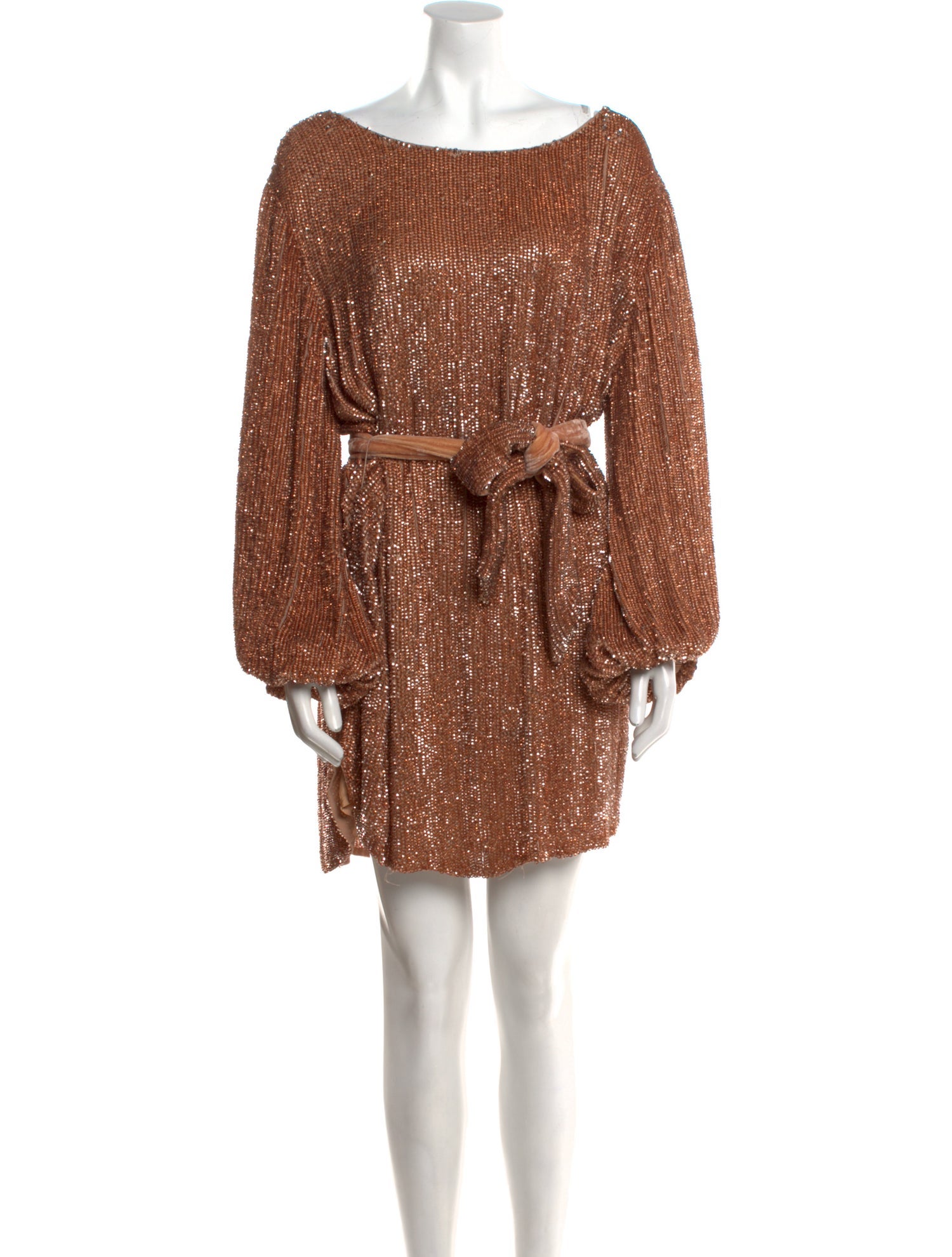 Retrofête Bateau Neckline Mini Dress