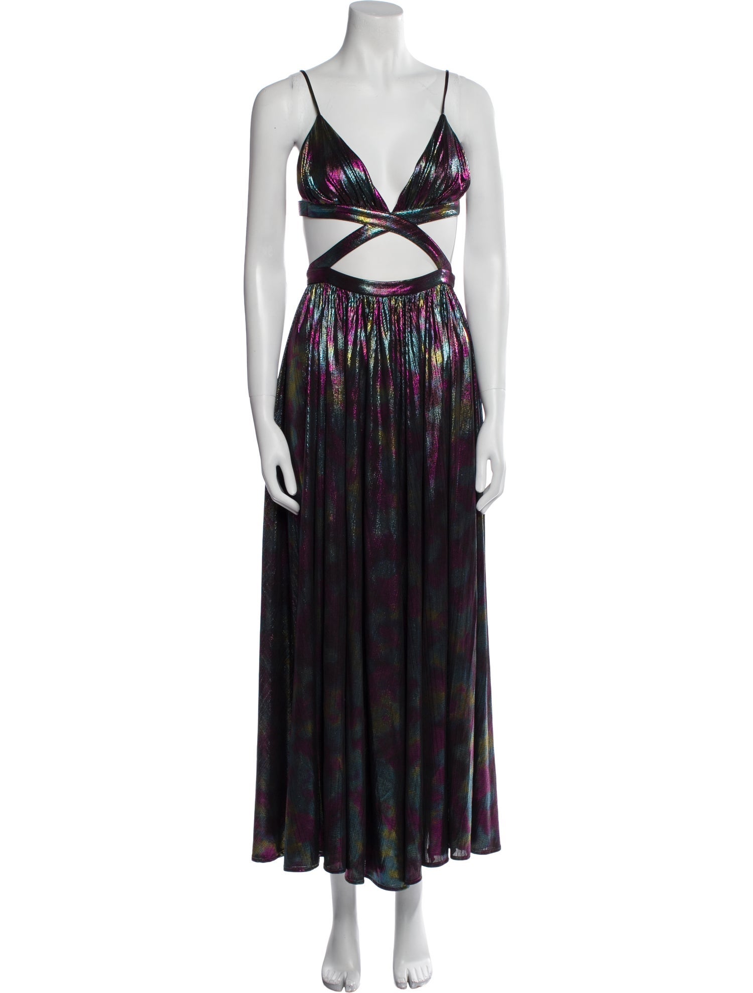 Retrofête Striped Long Dress