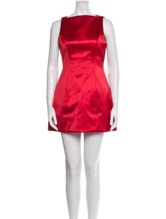 Retrofête Bateau Neckline Mini Dress