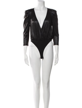 Retrofête V-Neck Three-Quarter Sleeve Bodysuit