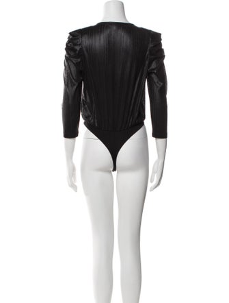 Retrofête V-Neck Three-Quarter Sleeve Bodysuit