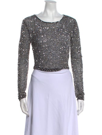 Retrofête Nylon Scoop Neck Crop Top