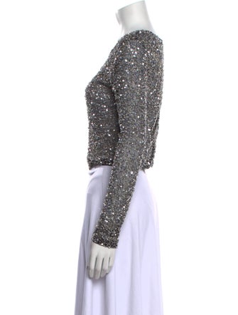 Retrofête Nylon Scoop Neck Crop Top