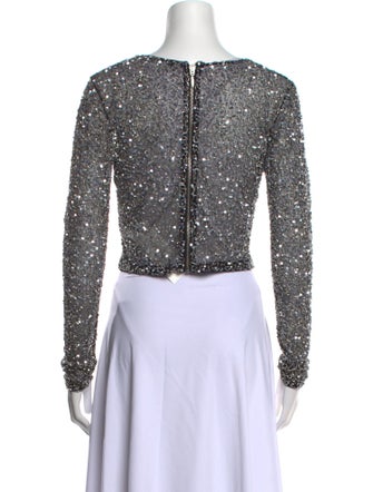 Retrofête Nylon Scoop Neck Crop Top