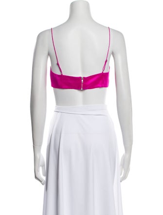 Retrofête Silk Square Neckline Crop Top