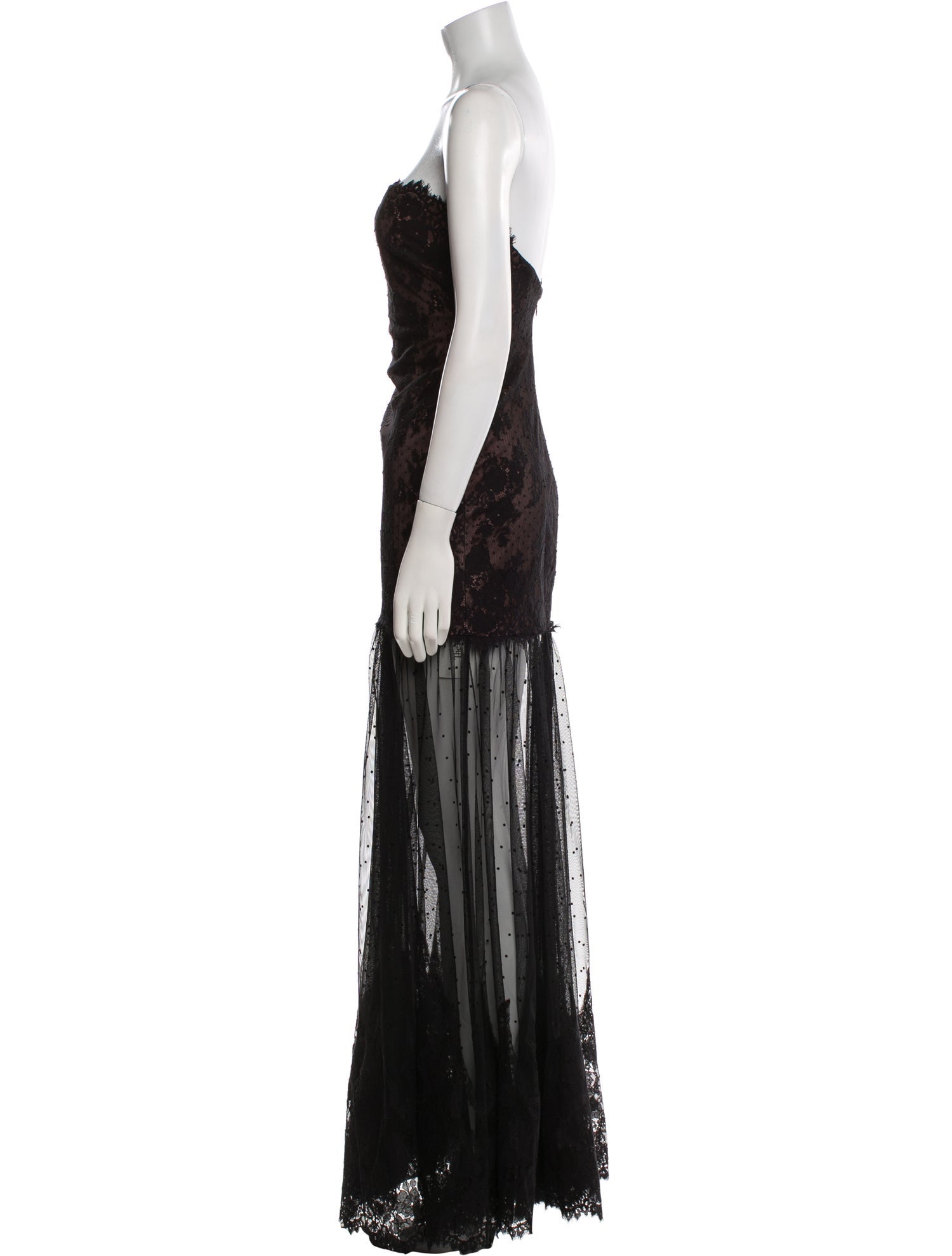 Retrofête Lace Pattern Long Dress