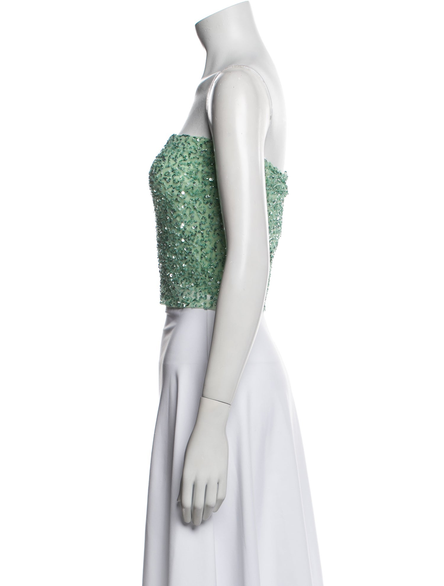 Retrofête Printed Strapless Crop Top w/ Tags