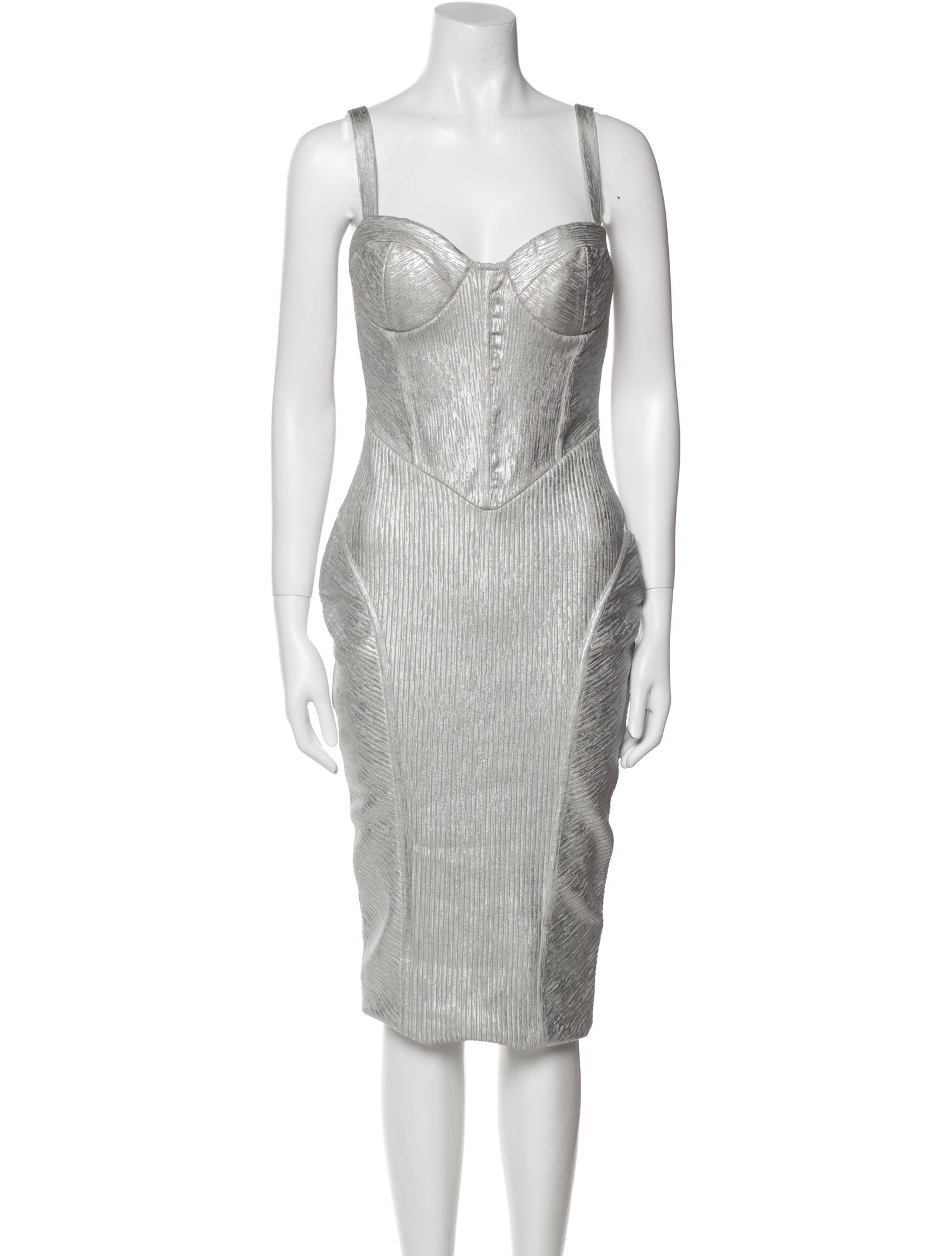 Retrofête Square Neckline Midi Length Dress