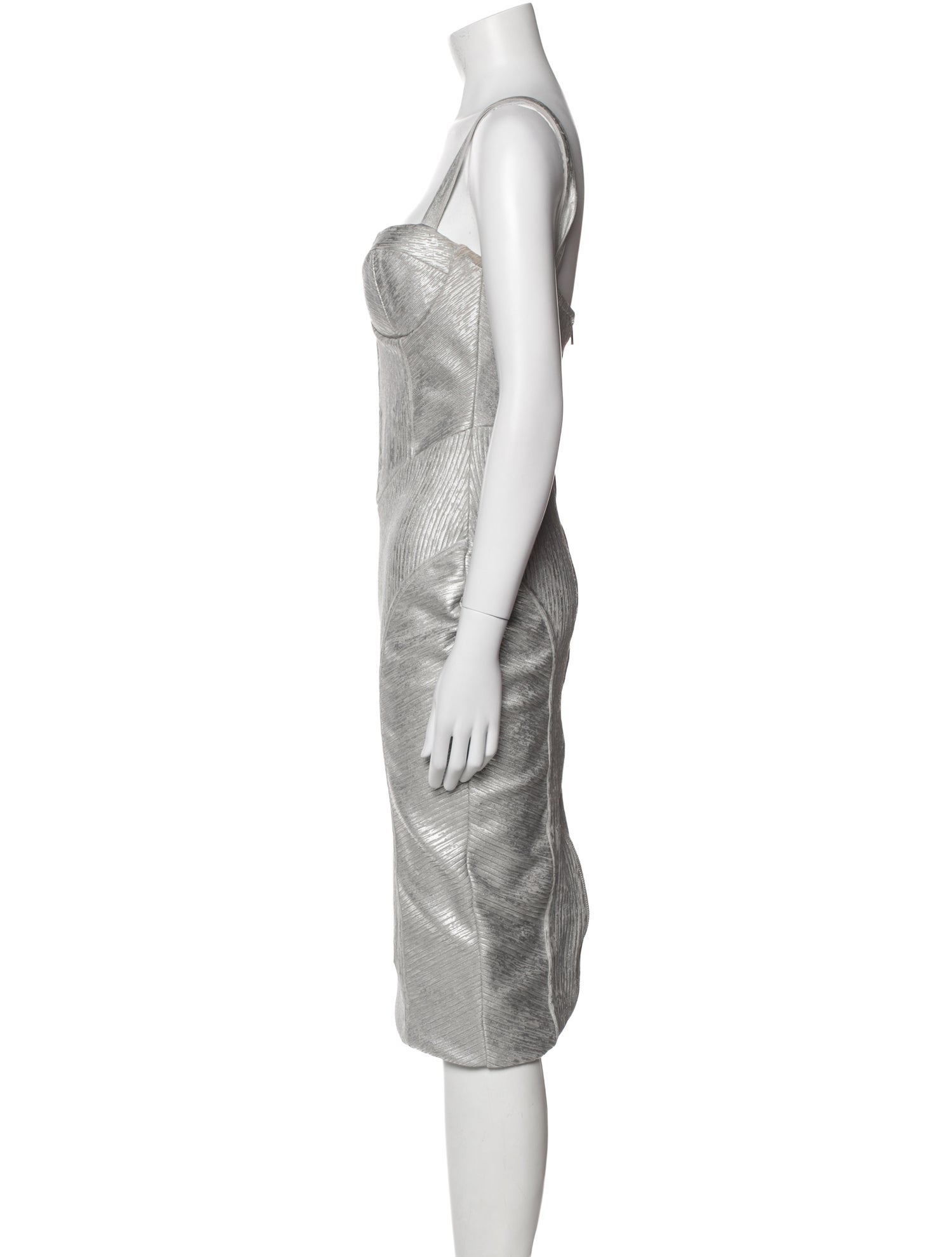 Retrofête Square Neckline Midi Length Dress