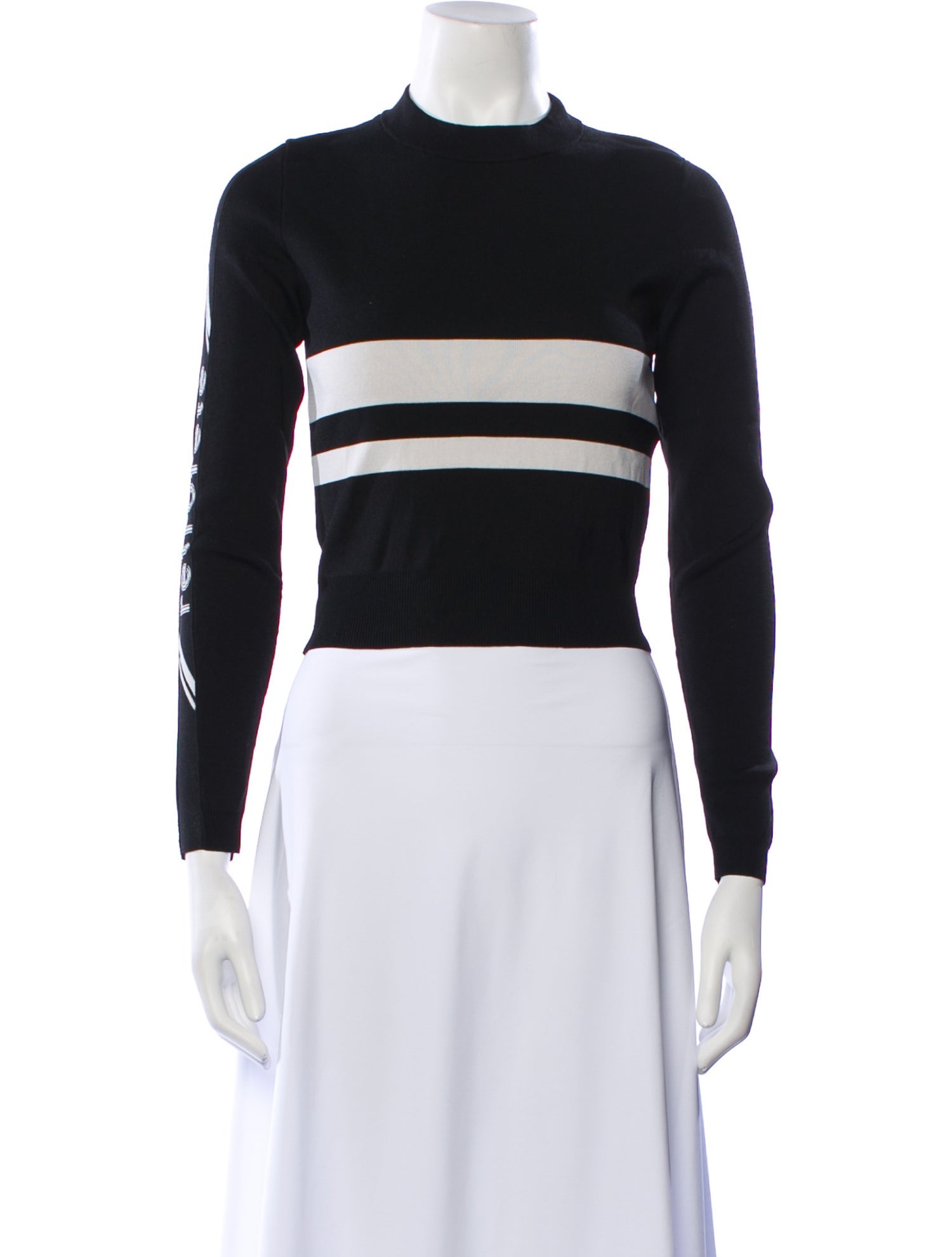 Retrofête Mock Neck Long Sleeve Crop Top