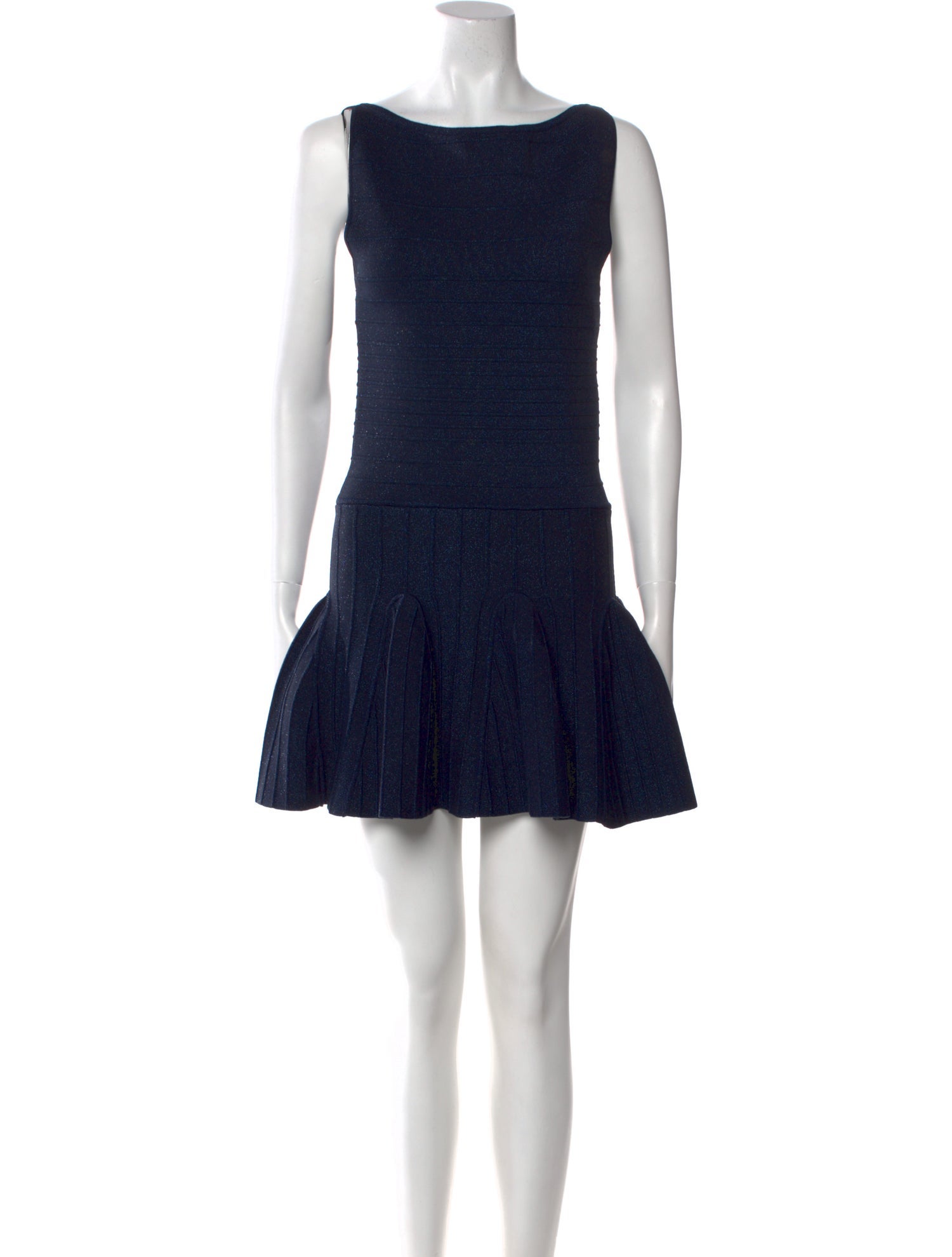 Retrofête Bateau Neckline Mini Dress
