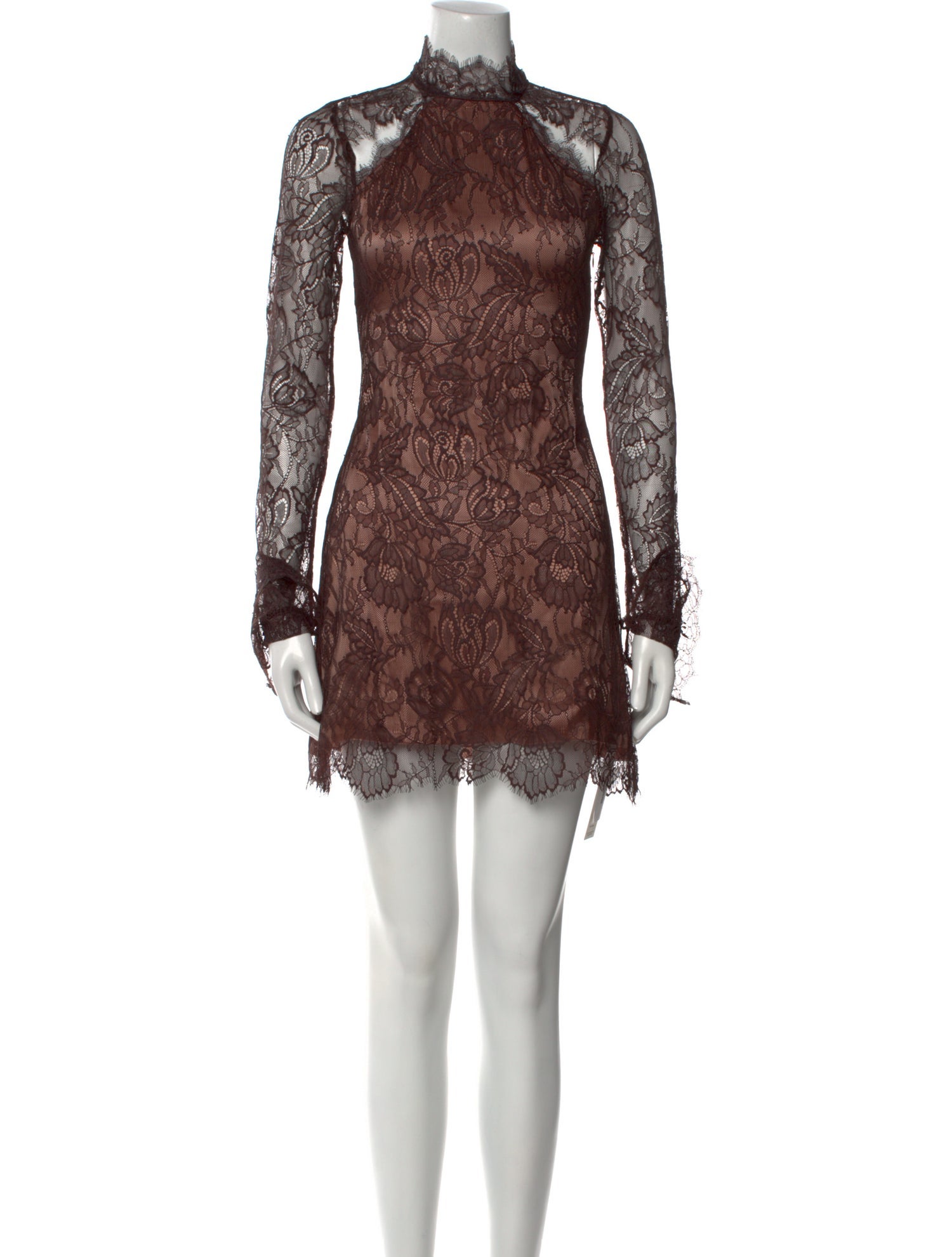 Retrofête Lace Pattern Mini Dress