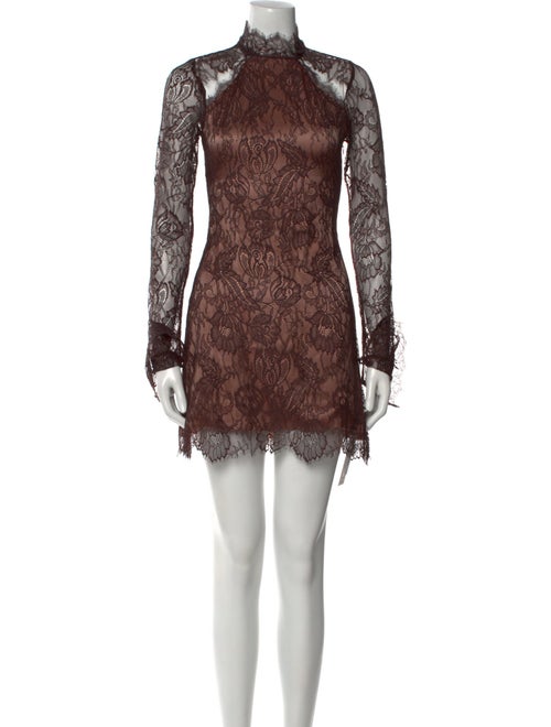 Retrofête Lace Pattern Mini Dress