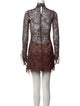 Retrofête Lace Pattern Mini Dress