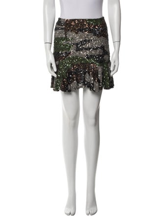 Retrofête Sequin Embellishments Mini Skirt