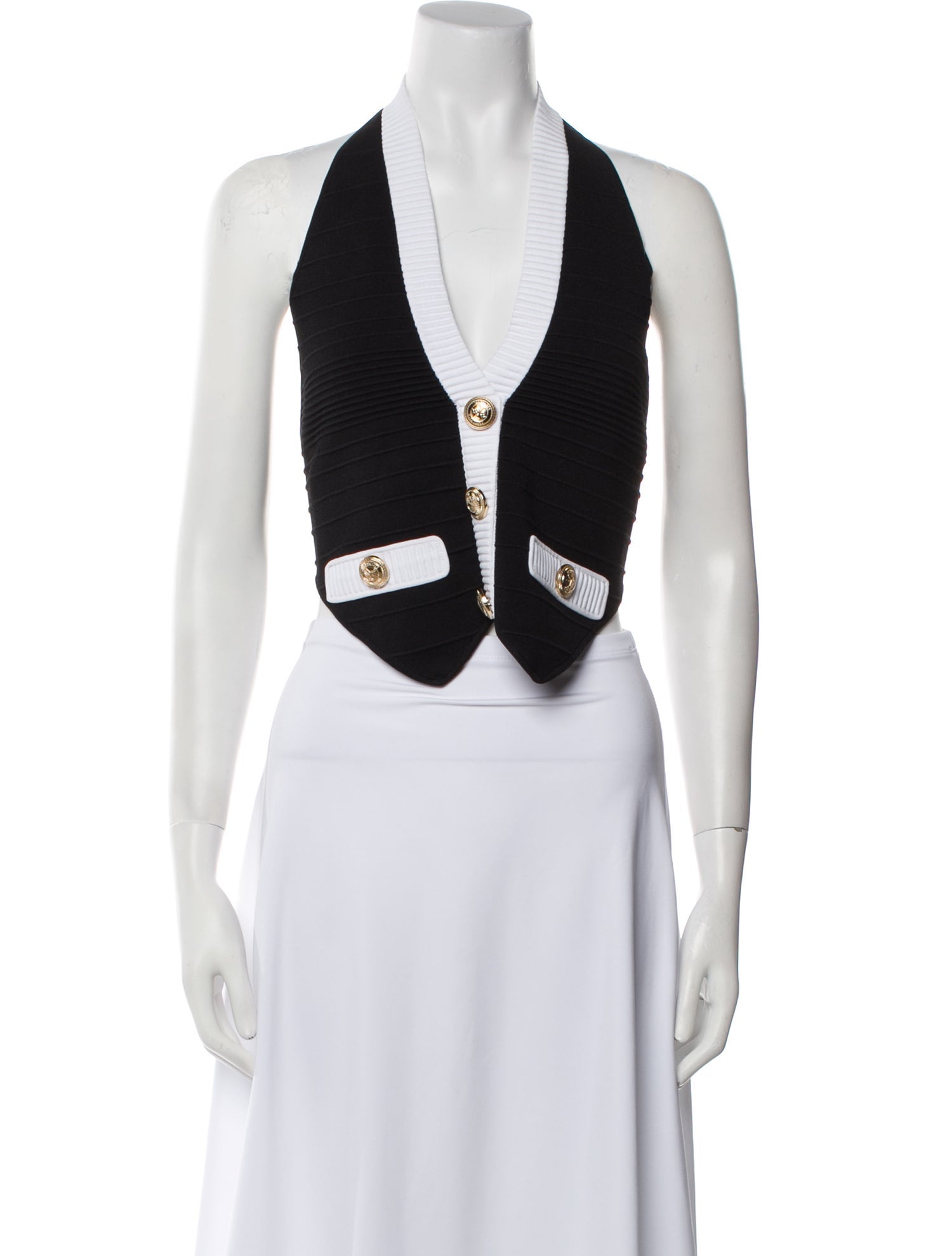 Retrofête V-Neck Sleeveless Crop Top